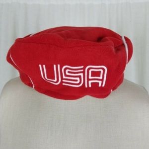 Torino Roots 2006 Olympics Team USA Red Beret Fleece Hat